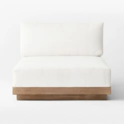 Riposo Teak Wood Outdoor Chaise With Boucle Sunbrella ® Cushions 11 Riposo Teak Wood Outdoor Chaise With Boucle Sunbrella ® Cushions -Cb2 RiposoTeakChaiseSOSSS22