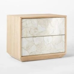 Rocca 2-Drawer Agate And White Oak Wood Nightstand 11 Rocca 2-Drawer Agate And White Oak Wood Nightstand -Cb2 RoccaStnDrwrNightstand3QSSF22