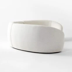 Roma Curved 3-Piece White Performance Fabric Sectional Sofa -Cb2 RomaWht3PcSectSDSSS22