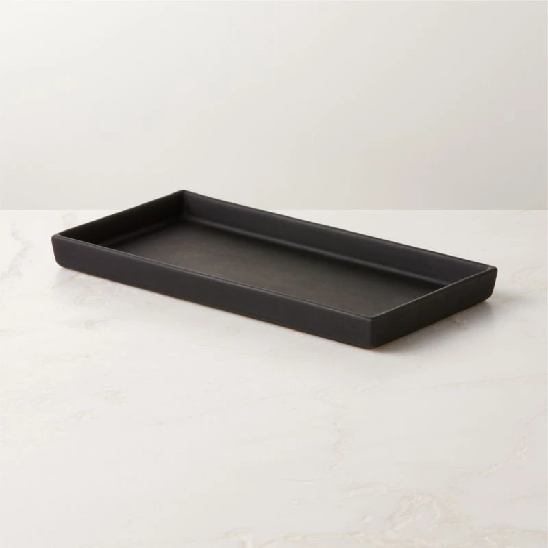 Rubber Coated Black Vanity Tray 3 Rubber Coated Black Vanity Tray