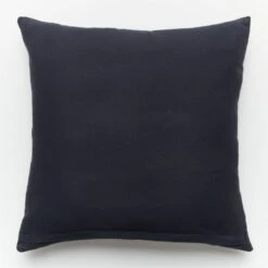 Rue Black Leather Throw Pillow With Down-Alternative Insert 23" 8 Rue Black Leather Throw Pillow With Down-Alternative Insert 23" -Cb2 RueLthrBlkPillow23X23inAVSSF21