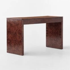Runway 2-Drawer Burl Wood Desk 16 Runway 2-Drawer Burl Wood Desk -Cb2 RunwayBurlwoodDesk3QBSSF21