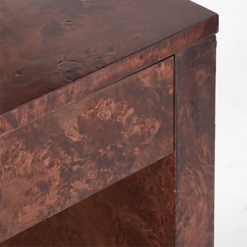 Runway 2-Drawer Burl Wood Desk 10 Runway 2-Drawer Burl Wood Desk - Image 8