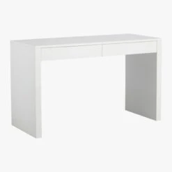 Runway 2-Drawer White Lacquered Wood Desk 13 Runway 2-Drawer White Lacquered Wood Desk -Cb2 RunwayDesk3QF15