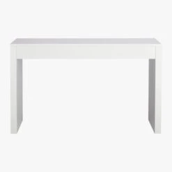 Runway 2-Drawer White Lacquered Wood Desk 12 Runway 2-Drawer White Lacquered Wood Desk -Cb2 RunwayDeskBackF15