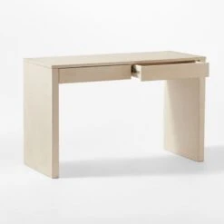 Runway 2-Drawer Lacquered Grasscloth Desk -Cb2 RunwayLcqrdGrssClthDesk3QAVSSF21