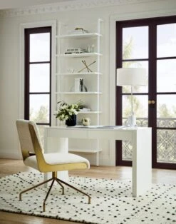 Stairway White Wall-Mounted Bookcase - 96" Height 15 Stairway White Wall-Mounted Bookcase - 96" Height -Cb2 RunwayWhiteLacquerDeskAG18