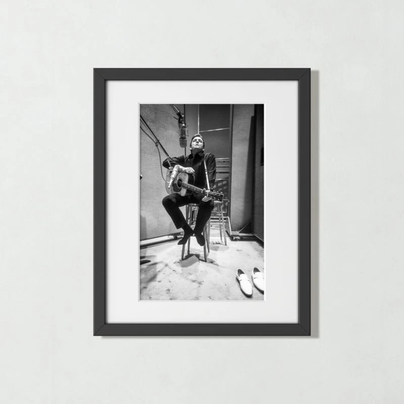 'Johnny Cash In The Studio' Photographic Print In Black Frame 21.5"x17.5" 3 'Johnny Cash In The Studio' Photographic Print In Black Frame 21.5"x17.5"
