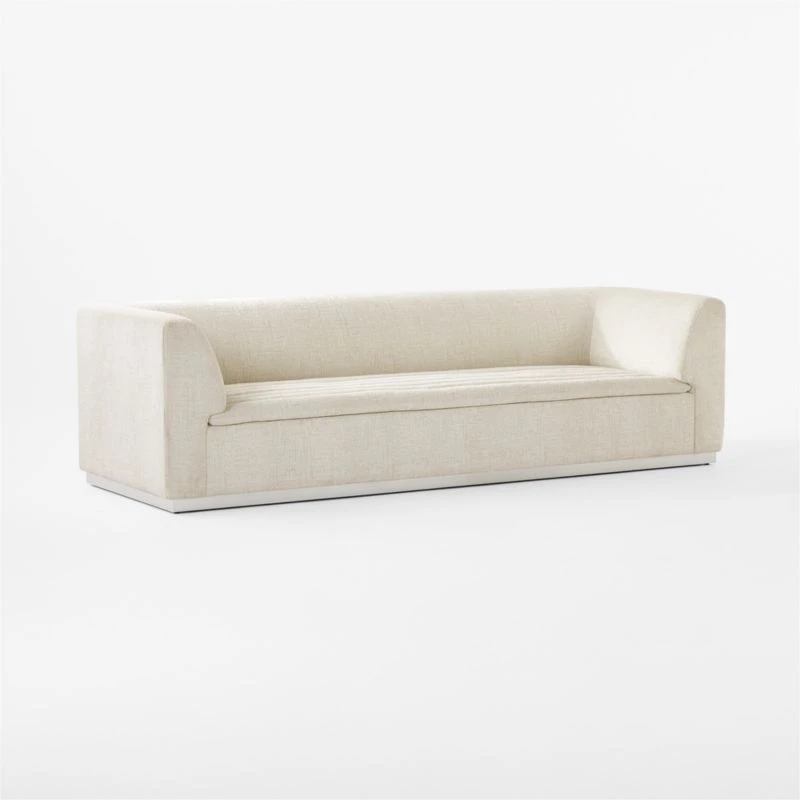 Salon Ivory Chenille Sofa 5 Salon Ivory Chenille Sofa - Image 3