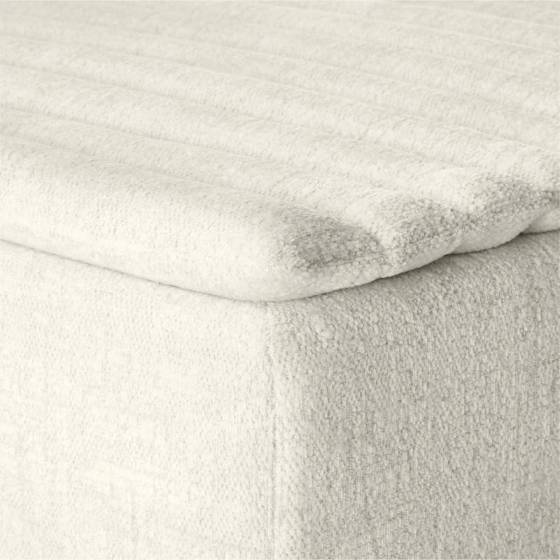 Salon Ivory Chenille Ottoman 8 Salon Ivory Chenille Ottoman - Image 6