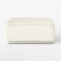 Salon Ivory Chenille Ottoman 10 Salon Ivory Chenille Ottoman -Cb2 SalonIvoryOttomanSOSSF22