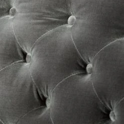 Savile Tufted Apartment Sofa Luca Storm -Cb2 SavileStormVelvetSofaAVF19