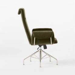 Saviti Olive Velvet Office Chair 12 Saviti Olive Velvet Office Chair -Cb2 SavitiOliveVlvtOffcChairSDSSF22