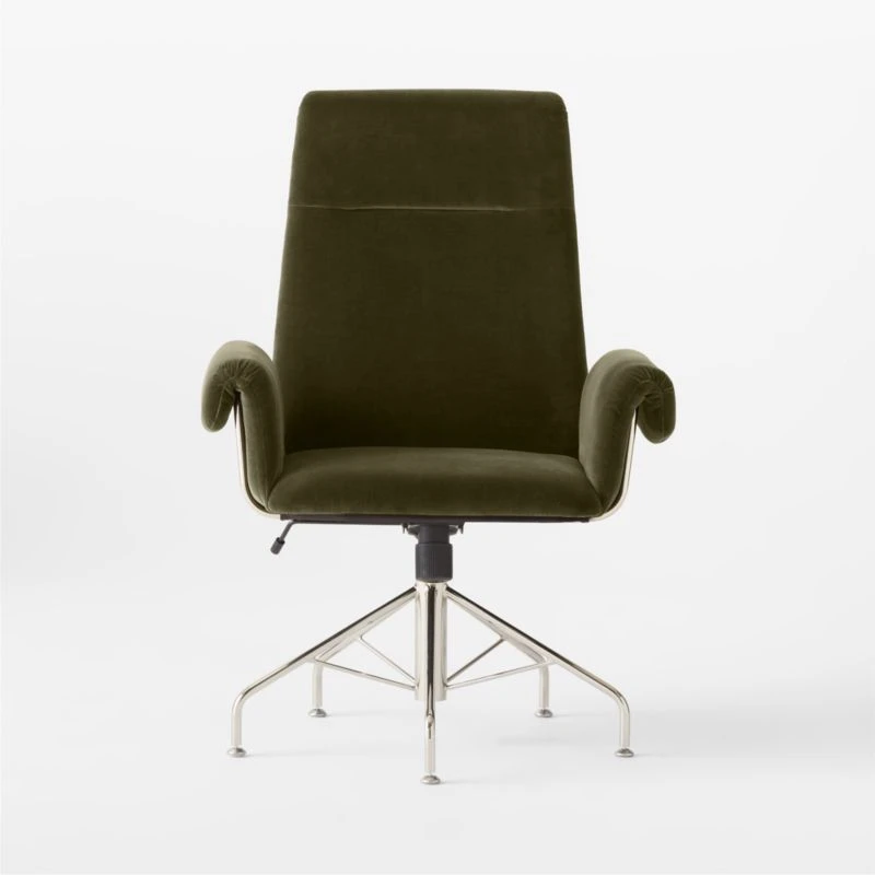 Saviti Olive Velvet Office Chair 4 Saviti Olive Velvet Office Chair - Image 2