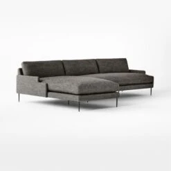 Scalino 2-Piece L-Shaped Grey Sectional Sofa With Left Arm Chaise 10 Scalino 2-Piece L-Shaped Grey Sectional Sofa With Left Arm Chaise -Cb2 ScalinoGryLAChsRALvSct3QSSF22