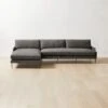 Scalino 2-Piece L-Shaped Grey Sectional Sofa With Left Arm Chaise -Cb2 ScalinoGryLAChsRALvSctSHF22