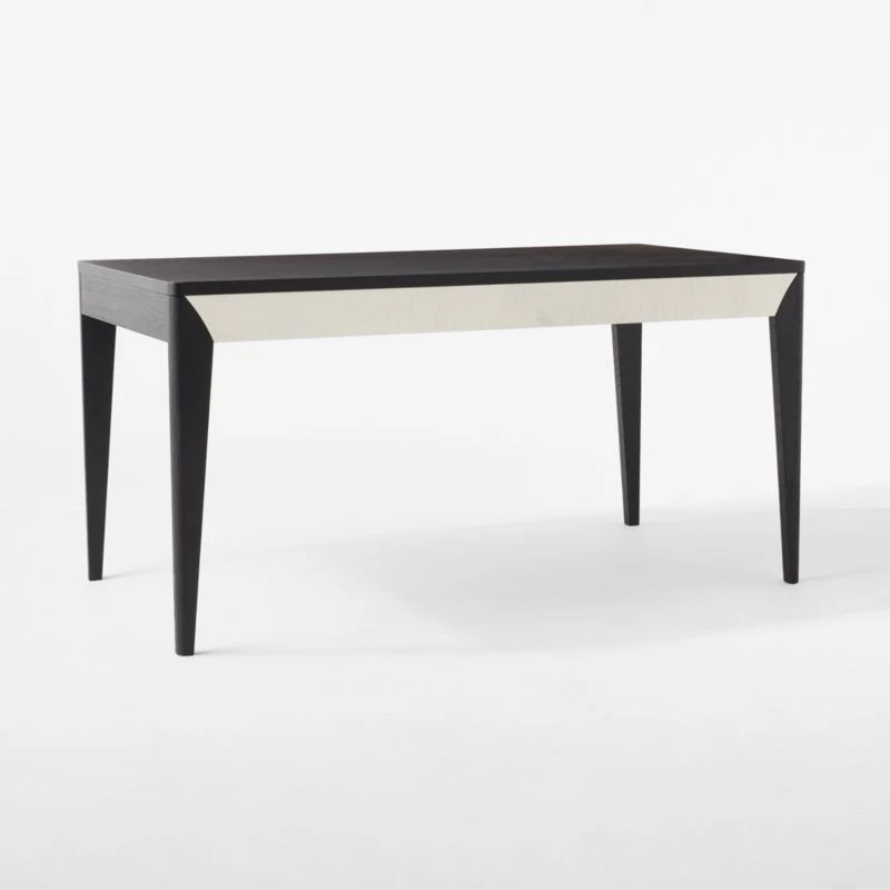 Scuro 2-Drawer Black Oak Wood Desk 9 Scuro 2-Drawer Black Oak Wood Desk - Image 7