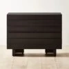 Seacliff 2-Drawer Black Oak Wood Nightstand 1 Seacliff 2-Drawer Black Oak Wood Nightstand -Cb2 SeacliffNightstandSHS22