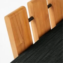 Seahaven Teak Outdoor Lounge Chair With Coal Perennials® Cushions -Cb2 SeahavenCoalLoungeChairAVSSS22