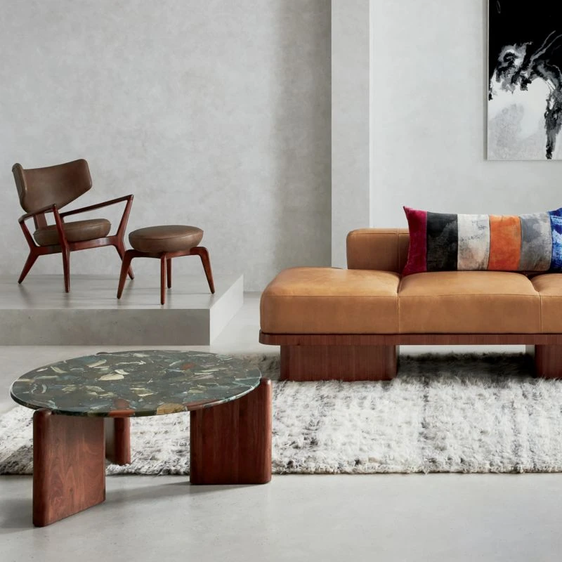 Serafin Brown Leather Daybed 5 Serafin Brown Leather Daybed - Image 3