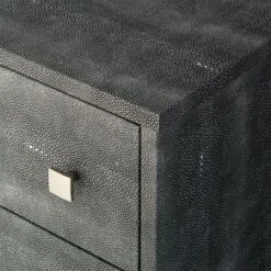 2-Drawer Grey Shagreen Nightstand -Cb2 ShagreenEmbossedNightstandAVF16