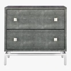 2-Drawer Grey Shagreen Nightstand -Cb2 ShagreenEmbossedNightstandF16