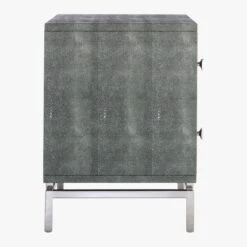 2-Drawer Grey Shagreen Nightstand -Cb2 ShagreenEmbossedNightstandSDF16