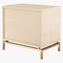 2-Drawer Ivory Shagreen Nightstand 18 2-Drawer Ivory Shagreen Nightstand -Cb2 ShagreenEmbsdNghtstndIvry3QBS18