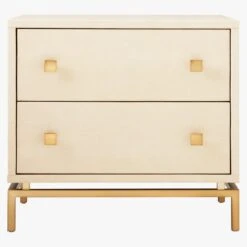2-Drawer Ivory Shagreen Nightstand 15 2-Drawer Ivory Shagreen Nightstand -Cb2 ShagreenEmbsdNghtstndIvryS18