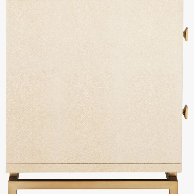 2-Drawer Ivory Shagreen Nightstand 9 2-Drawer Ivory Shagreen Nightstand - Image 7