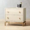 2-Drawer Ivory Shagreen Nightstand -Cb2 ShagreenEmbsdNghtstndIvrySHS18 1x1