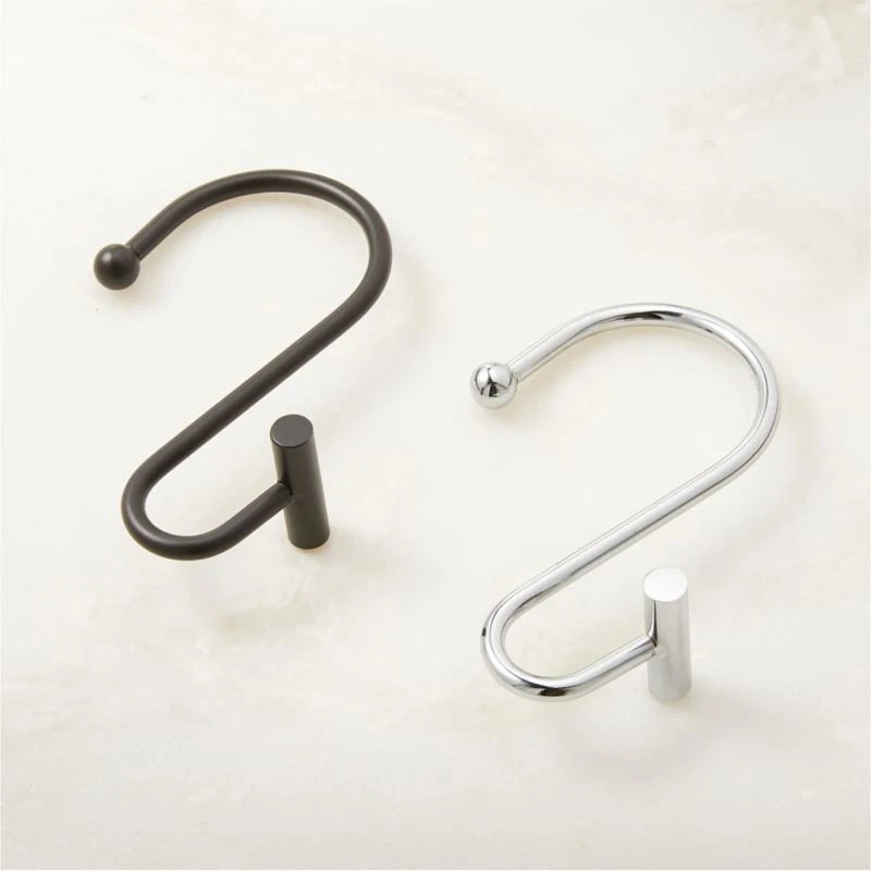 Black Shower Rings Set Of 12 5 Black Shower Rings Set Of 12 - Image 3