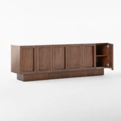 Shutter High-Gloss Walnut Wood Media Console 14 Shutter High-Gloss Walnut Wood Media Console -Cb2 ShutterMediaCredenza3QAVSSS23