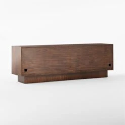 Shutter High-Gloss Walnut Wood Media Console 16 Shutter High-Gloss Walnut Wood Media Console -Cb2 ShutterMediaCredenza3QBSSS23