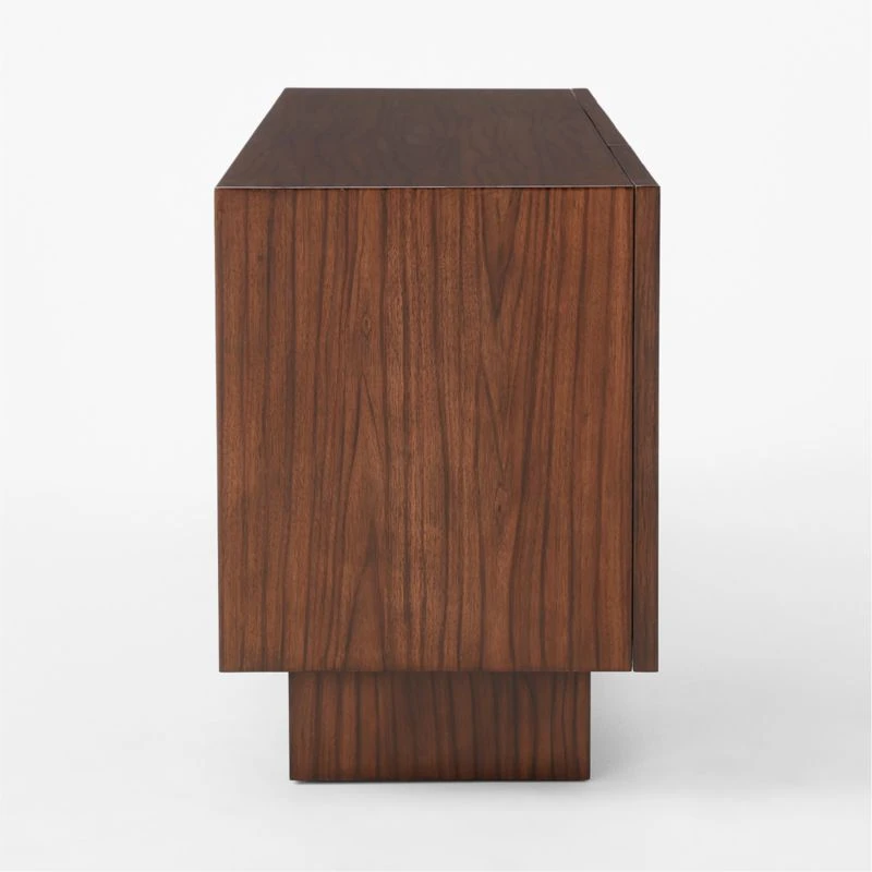 Shutter High-Gloss Walnut Wood Media Console 8 Shutter High-Gloss Walnut Wood Media Console - Image 6