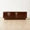 Shutter High-Gloss Walnut Wood Media Console -Cb2 ShutterMediaCredenzaSHS23