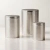 3-Piece Silver Plated Kitchen Canister Set -Cb2 SilverPlatedCanistersS3SHF23 1