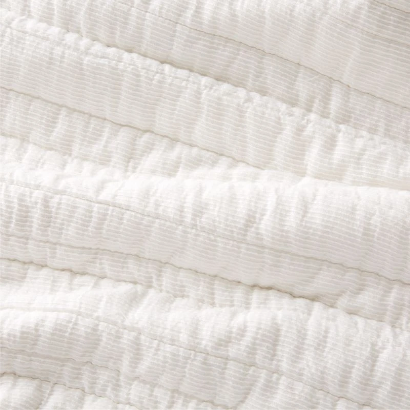 Siza Organic Cotton Warm White Quilt And Pillow Shams 4 Siza Organic Cotton Warm White Quilt And Pillow Shams - Image 2
