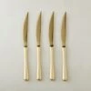 Sizzle Gold Steak Knives Set Of 4 -Cb2 SizzleGoldSteakKnvsS4SHF18