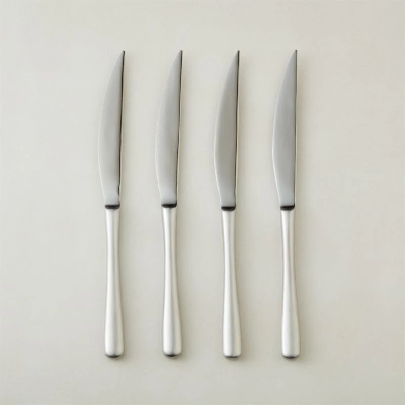 Sizzle Silver Steak Knives Set Of 4 3 Sizzle Silver Steak Knives Set Of 4