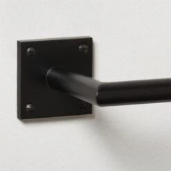 Slotted Screw Matte Black Towel Bar 18" 9 Slotted Screw Matte Black Towel Bar 18" -Cb2 SlottedScrewMtBkTwlBr18inAVSHF21