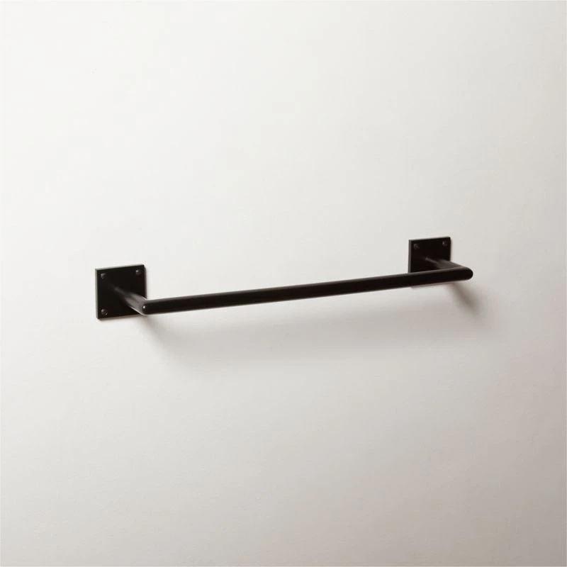 Slotted Screw Matte Black Towel Bar 18" 3 Slotted Screw Matte Black Towel Bar 18"
