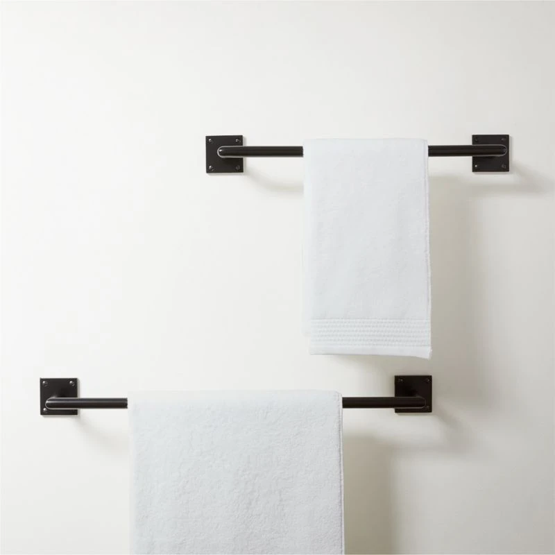Slotted Screw Matte Black Towel Bar 18" 4 Slotted Screw Matte Black Towel Bar 18" - Image 2