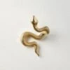 Unlacquered Brass Snake Wall Hook -Cb2 SnakeUnlqdBrassWallHookSHS23