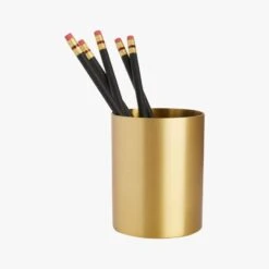 Solid Brass Studio Pencil Cup -Cb2 SolidBrassStudioPencilCupAVF17