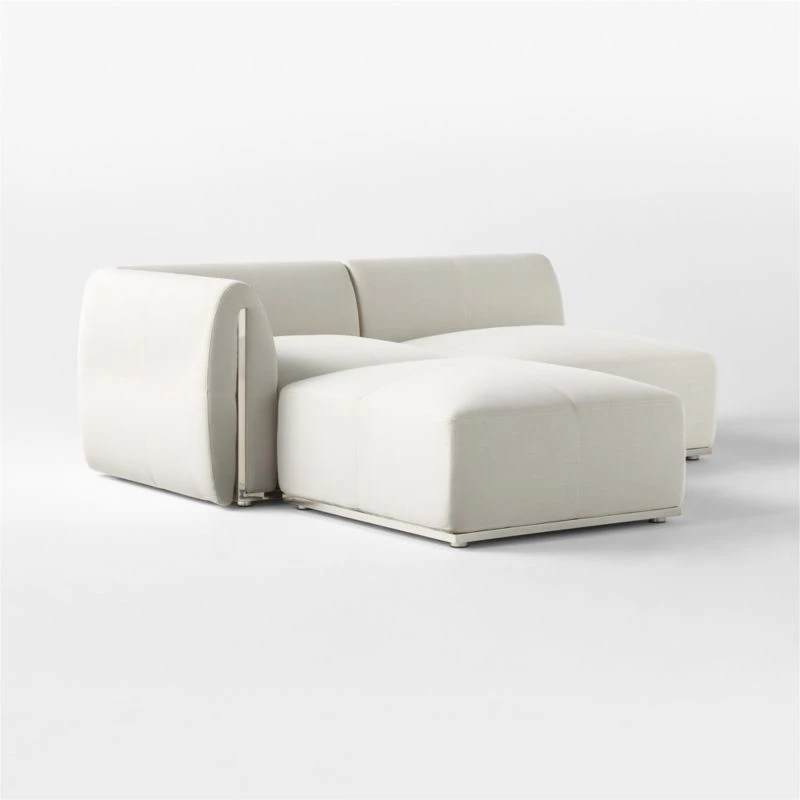 Sonya Outdoor 3-Piece Sectional With Neutral Sunbrella® Cushions 7 Sonya Outdoor 3-Piece Sectional With Neutral Sunbrella® Cushions - Image 5