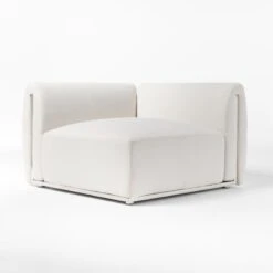 Sonya Outdoor Corner Chair With Neutral Sunbrella® Cushions -Cb2 SonyaCornerChair3QSSS23