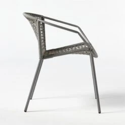 Sophia Grey Outdoor Dining Armchair -Cb2 SophiaGreyDiningChairSDSSS21