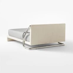 Sojourn Ogo Ivory Boucle Queen Bed -Cb2 SoujournOgoNatQBed3QBSSF21