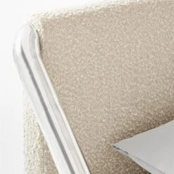 Sojourn Ogo Ivory Boucle Queen Bed -Cb2 SoujournOgoNatQBedAVSSF21